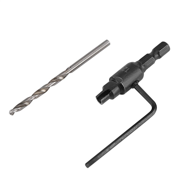 1/4 tums Hex Shank HSS Borr Snabbväxling #6 #8 #10 #12 Försänkare Träbearbetningsverktyg