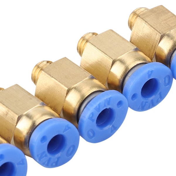 5 STK 3D Printer Tilbehør PC4-M6 Lige Igennem Pneumatisk Samling Ydre Diameter 4MM
