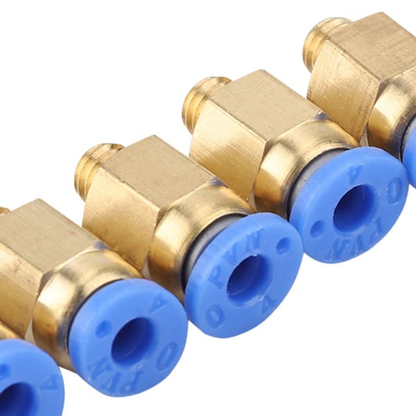 5 STK 3D-printertilbehør PC4-M6 Lige igennem Pneumatisk Samling Ydre Diameter 4MM