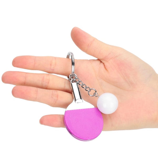 6st Mini Bordtennisracket Nyckelring PingPong Bat Nyckelring Keyfob Bag Hängningar