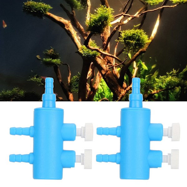 2 stk. Luftfordeler for Akvarium Luftrørfordeler Akvarium Oksygenpumpe Adapter Tilbehør 2-veis