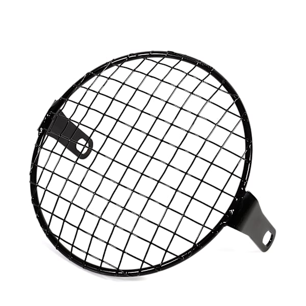 6,3\" Retro Motorcykel Grill Sidomonterad Strålkastare Lamp Skydd Mask Cafe Racer