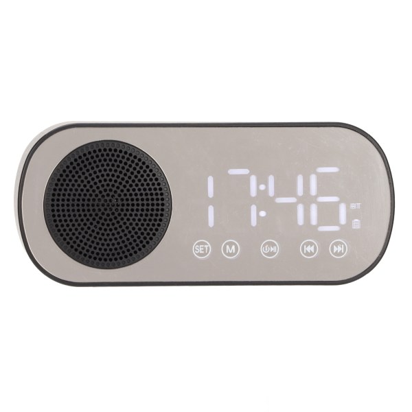 Radioväckarklocka med Dubbla Alarm, Bärbar Digital Väckarklocka med Bluetooth-högtalare för Läsning, Matlagning, Ridning