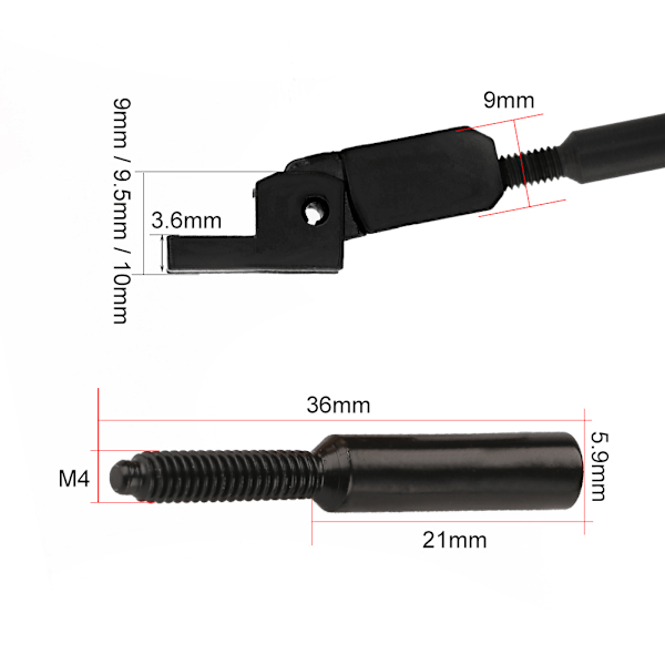 6 kpl Roller Bridge Tremolo -satuloita ja jakoavain sähkökitaraan (musta)
