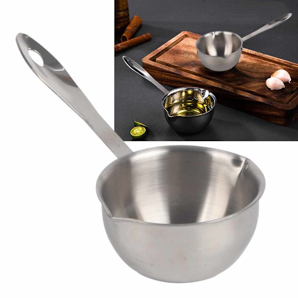 Smörvärmare Allt-i-ett Platt Induktionsbotten Rostfritt Stål Mini Smörgryta Mjölkgryta Liten Kastrull 150ML