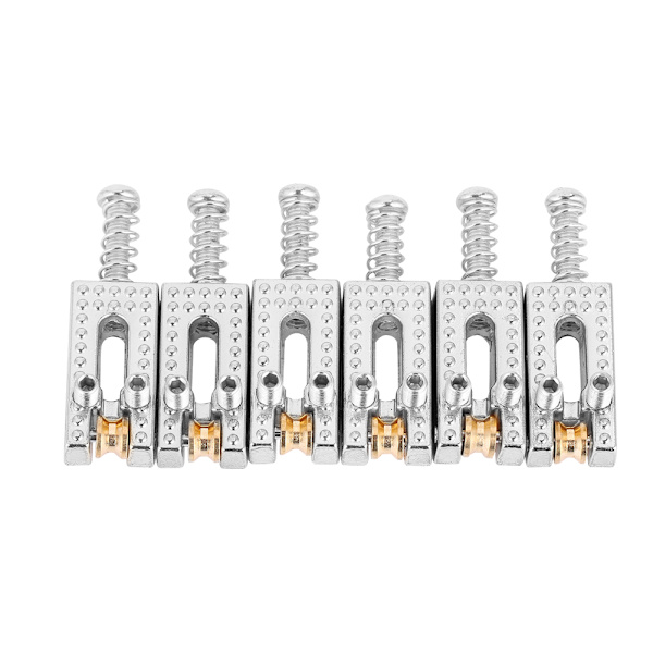 6 st Gitarsadlar med Rullbro Gitarrreparationsdelar (Silver)