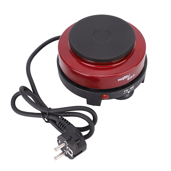 500W Bärbar Mini Elektrisk Spis Värmeplatta Värmare för Hushåll (Röd 220-240V EU-kontakt)