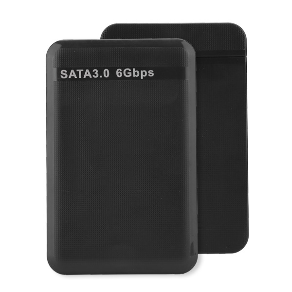2,5 tum USB3.0 SATA3.0 höghastighets 6 Gbps mobil hårddiskhölje stöder 6TB UASP-acceleration (svart)