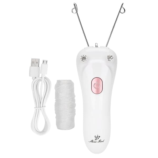 Elektrisk trådepilator hårfjerner USB-opladning bomuldstråd epilator (Host bomuldstråd USB-kabel) (Pink)