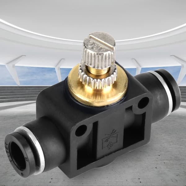 4/6/8mm Slange Luftstrømsregulator T Form Rør Pneumatisk Fittings Regulator Ventil (6mm)