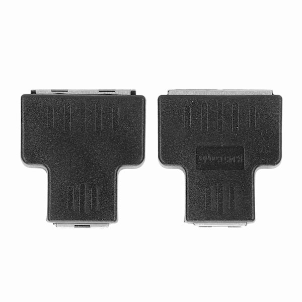 2 stk. Ethernet Kabel Adapter 1‑ind 2‑ud RJ45 Hun Interface LAN Stik Kabel Forlænger Splitter til Internetledning