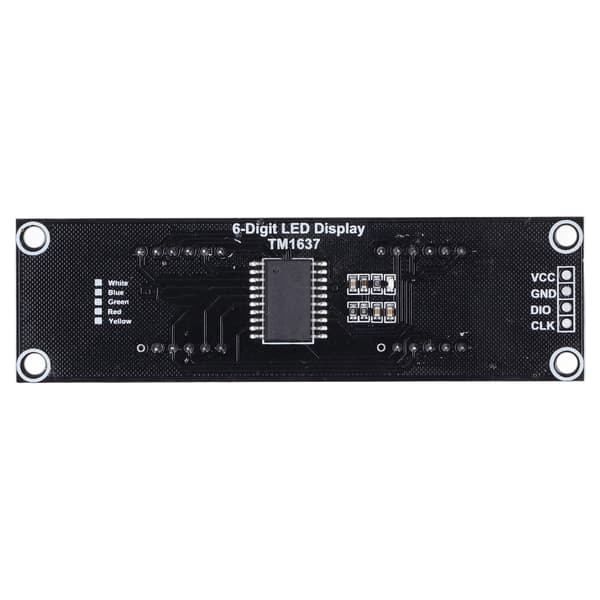 LED Display Digital Tube 6-sifret 7-segment desimalt hvitt lys digitalt displaymodul
