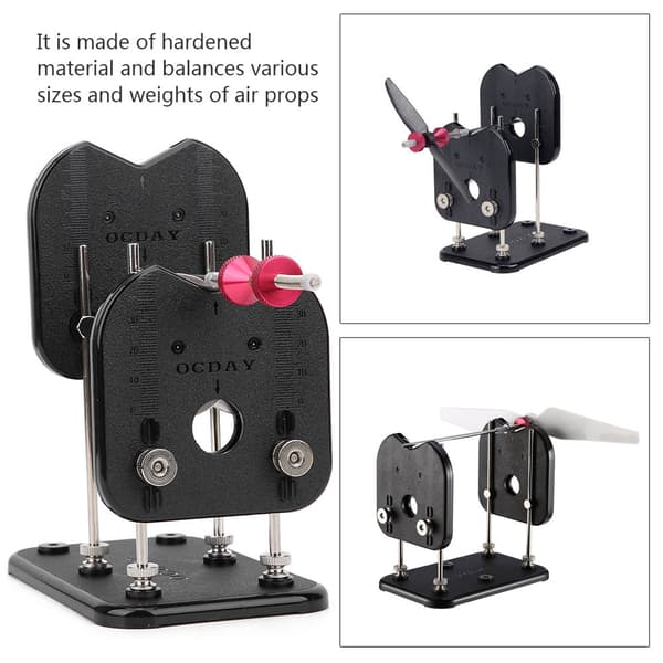 TruSpin Propellstøtte Balanser Tilbehør for RC Helikopter Multirotor Fly (svart)