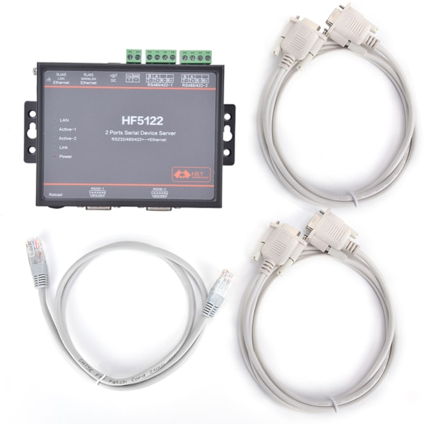 HF-5122 Dobbel Seriell Port til Ethernet RS232 / RS485 / RS422 Seriell Server 5 - 36VDC