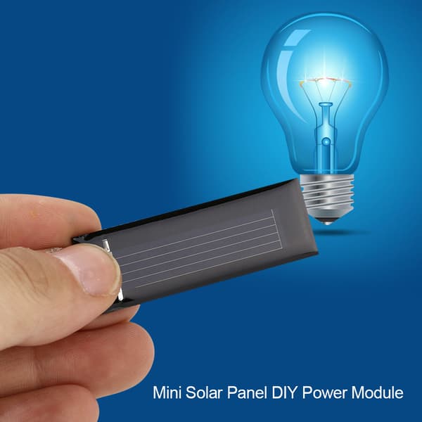 10 stk. 0,5V 100MA Mini Bærbart Polykrystallinsk Solcellepanel DIY Strømmodullader 53*18MM