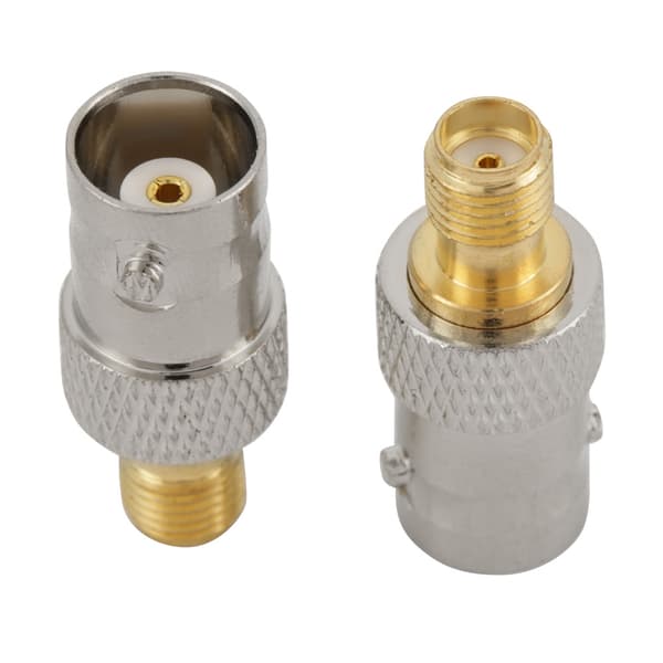 2 stk. BNC hun til SMA hun type RF-stik koaksial adapter testkonverter
