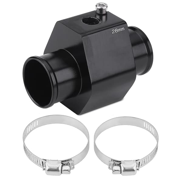 Bil Vattentemp Temperatur Kopplingsrör Slang Sensor Mätare Adapter 28mm