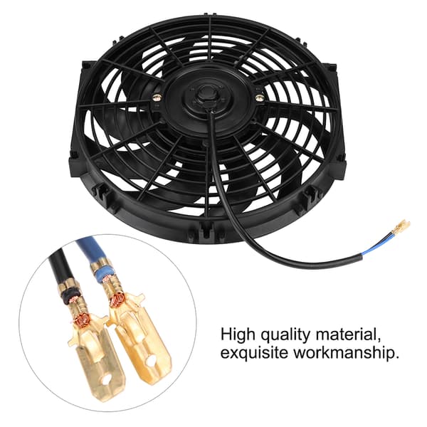 12 tommer Universal Tynd Bil Push Pull Elektrisk Motor Køleventilator 12V med Monteringssæt