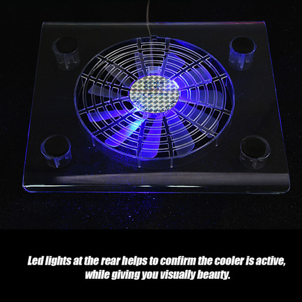 Ultraljudstilla USB-kylare för bärbara datorer med LED RGB-belysning för PS4/PS3/Laptop