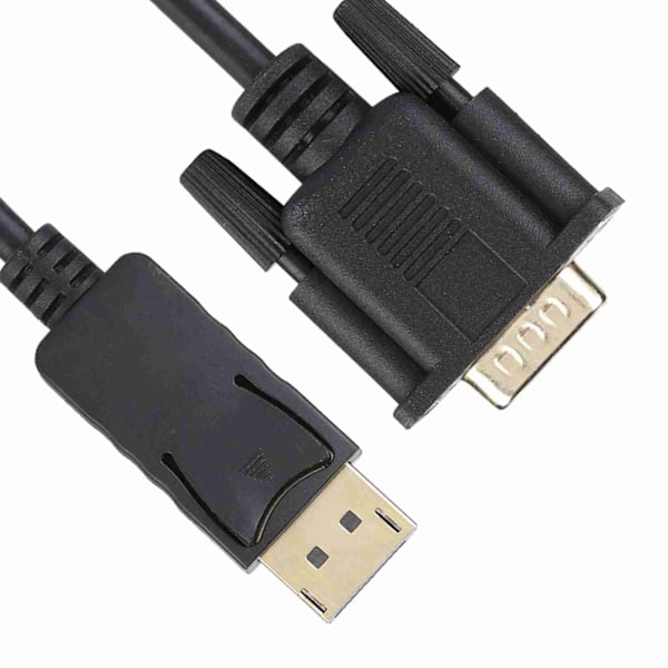1,8 m HD 1080P DisplayPort til VGA Kabel Konverter Adapter for PC Laptop