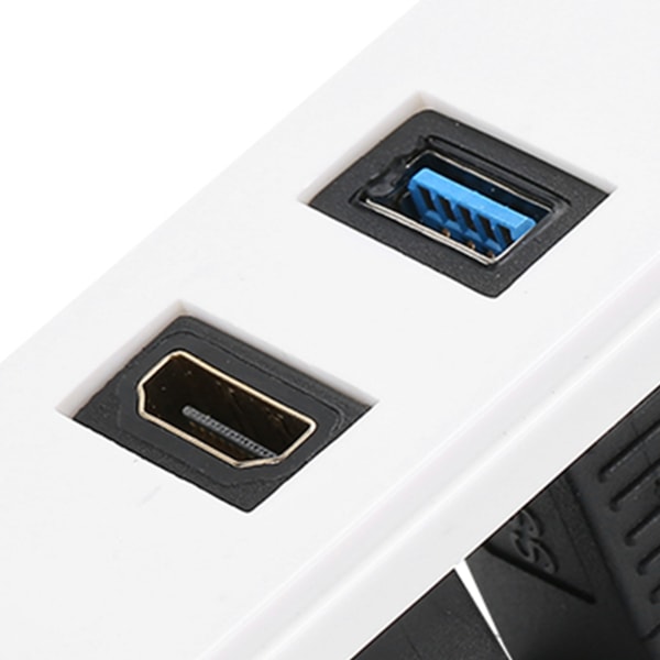 HDMI USB3.0 To i ett Integrert Multimedia Veggpanel Audio Video Socket