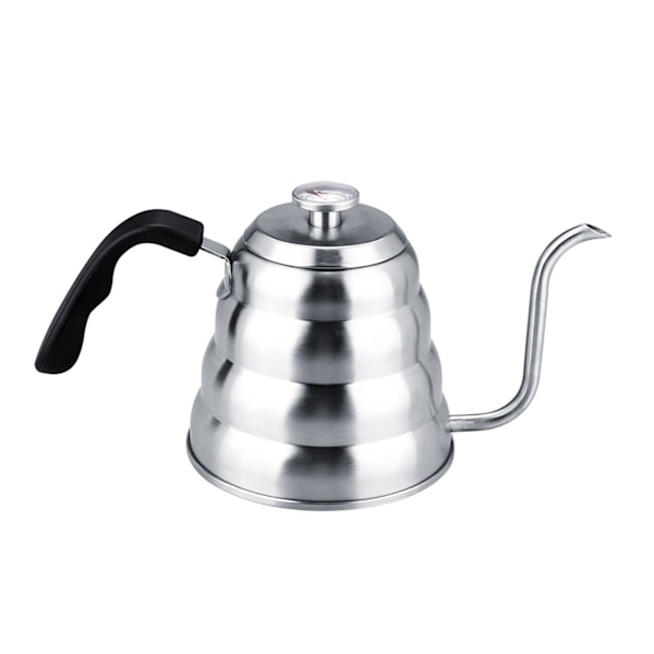 304 Rustfrit Stål Hæld Over Kaffe Gooseneck Kedel Tekande med Termometer Hjem 1.2L