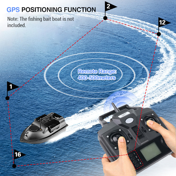 Fjernbetjening til GPS Fiskeagnbåd R18 CTV18 V18 C118 Dobbelt Hånd LCD