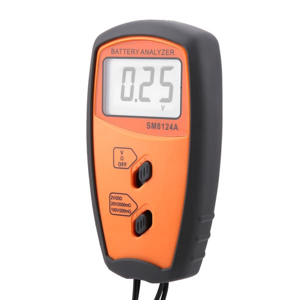 SM8124A LCD-skjerm Digital Resistans Voltmeter Batterispenningstester