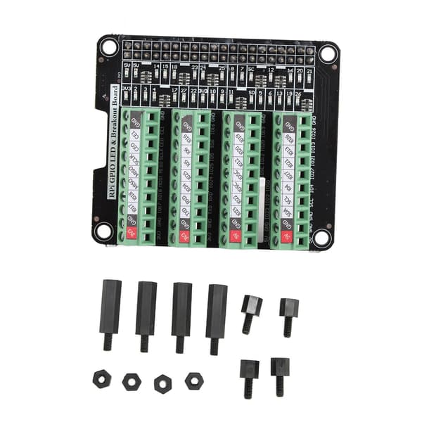 Terminalblok Board LED Lys 3.3V 3A Terminalblok Modul til RPi A+3A+B+2B 3B 3B+4B