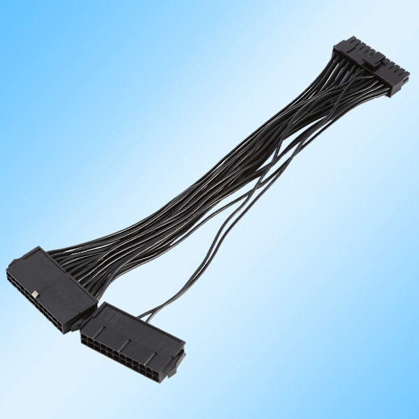 24Pin Mining Dual PSU Adapter ATX Strømforsyningskabel Konnektor til Mining 30cm 20+4pin