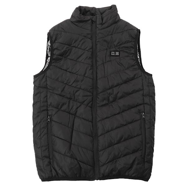 Sähkölämmitteinen liivi, 3 lämpötila-asetusta, kevyt lämmitetty takki toimistoon ja ulkoiluun, musta 4XL
