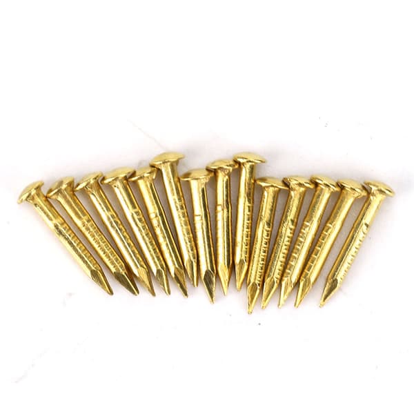 100 stk. rundhovedsøm messing møbelhængsel hardware tilbehør 10 mm/15 mm/18 mm/22 mm 10 mm længde