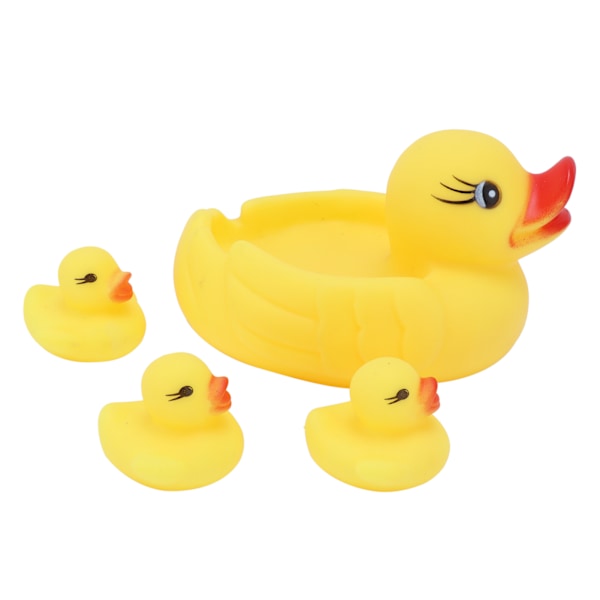 4 stk. Baby And Badelegetøj Sødt Dyr Flydende Badeværelse Bruselegetøj Børnegave Dekoration Gul And