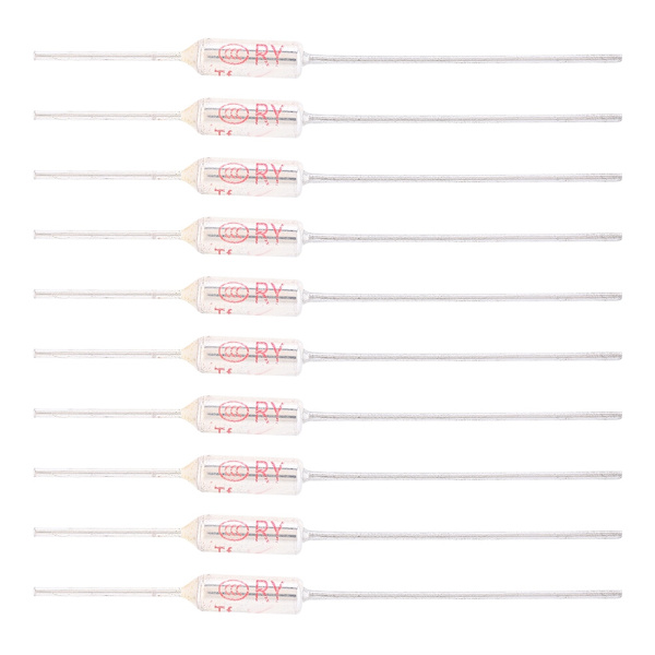 10 stk. Metal Shell Termosikring Afbryder 250VAC 10A Temperatur Sikring TF 72-250℃150℃
