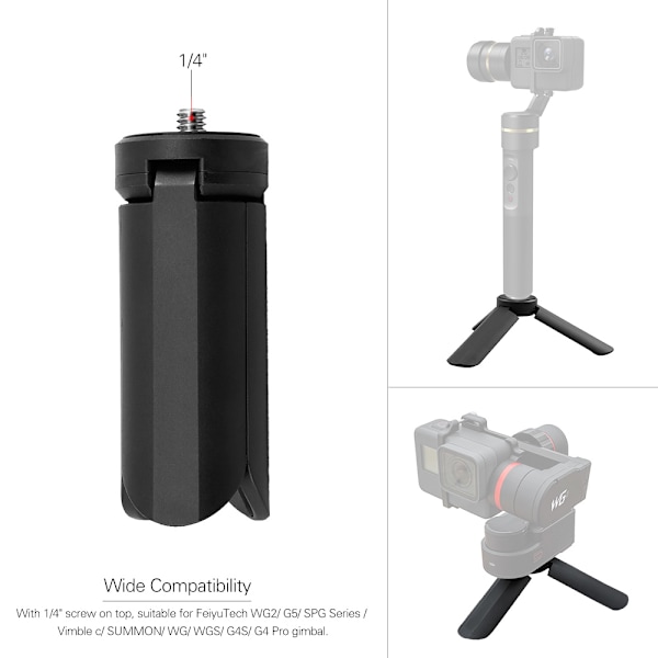 Bærbar Foldbar Time Lapse Fotografering Beslag Mini Gimbal Tripod til FeiyuTech WG2 G5 SPG Serie Vimble c SUMMON WG WGS G4S G4 Pro Gimbal