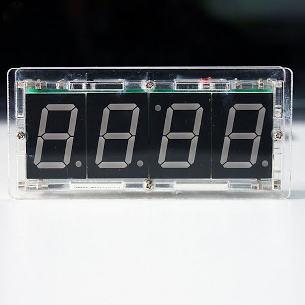 DIY Elektronisk Klocka Kit C51 SCM Process Ljuskontroll Stor LED-Skärm Komponenter