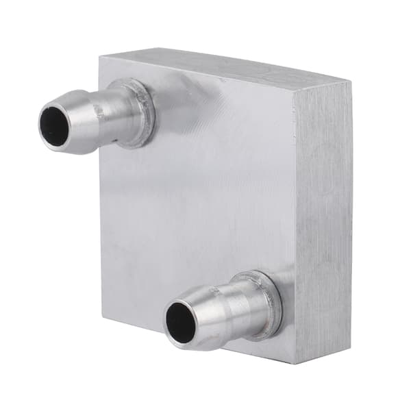 40x40mm Vandkøling Aluminiumblok til CPU Radiator Væske Vand Køleplade Køler Ef