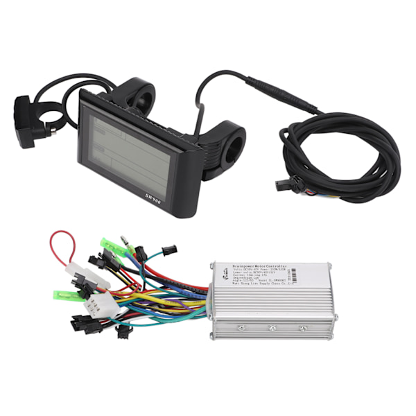 36V‑60V 250W/350W Harjaton Moottoriohjain ja SW900 LCD-näyttösarja sähköpolkupyörälle ja -skootterille