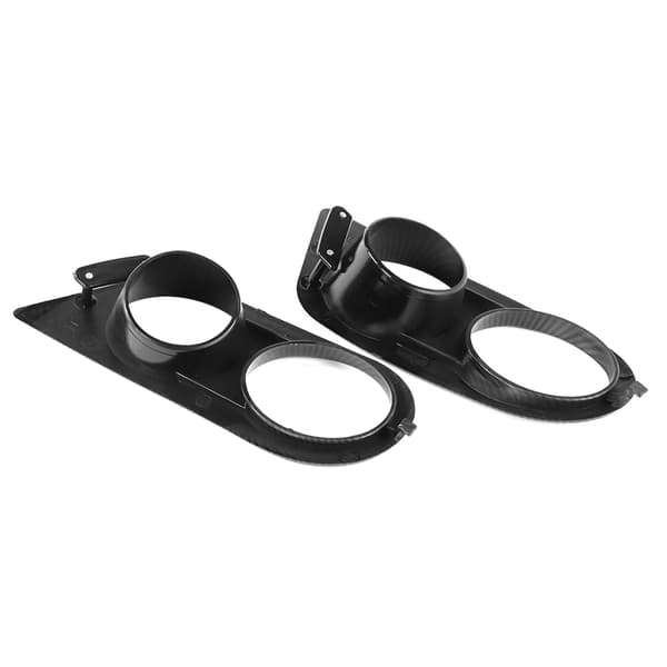 2 stk. Frontfanger Tåkelysdeksel Doble Hull Biltilbehør Passer for E46 M3 2001‑2006, Blank Svart