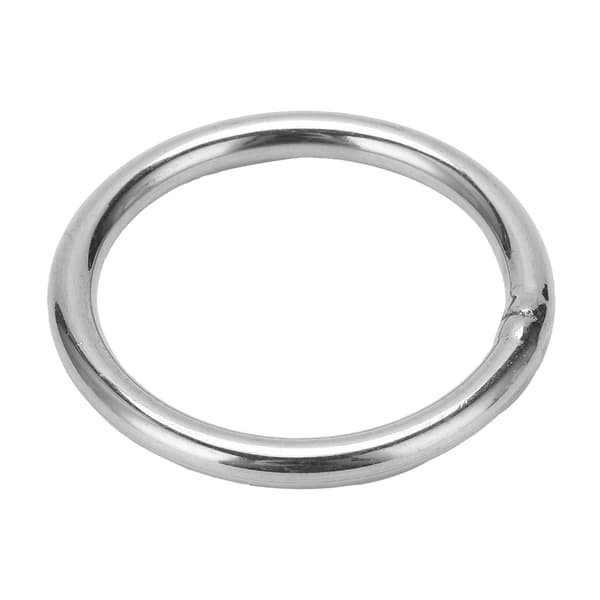 10 stk. svejsede runde ringe, multifunktionelle i rustfrit stål til campingbælte, rigging, 4x40 mm