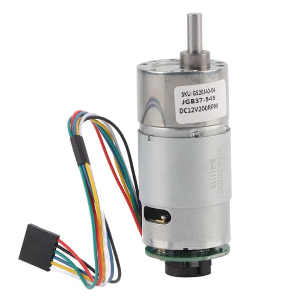 Stor Torsions Gearmotor med Encoder 12/24V Strømhastighedsreduktionsmotor (12V 200 RPM)