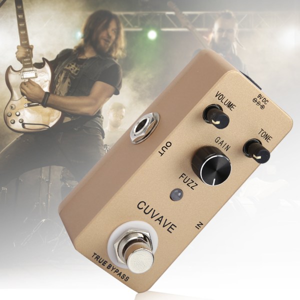 Helt metallhus elektrisk gitarr Fuzz Style Effekt Pedal Distortion för rockmusiker