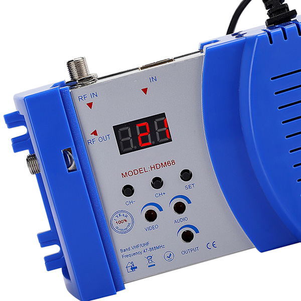 HD Modulator HDM68 Analog High Definition Multimedia Interface RF VHF / UHF Frekvens Datatilbehør 100‑240V