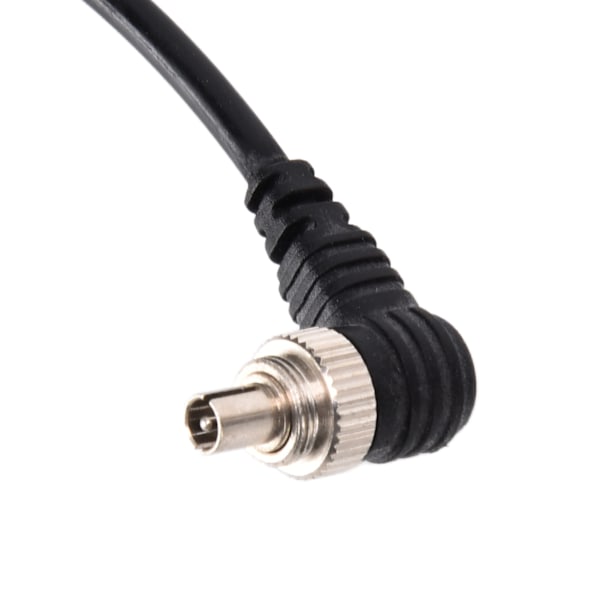 2 stk. Universal 3,5 mm til hann Flash PC Sync Kabel Spiralledning med Skruelås for Digitale Kameraer