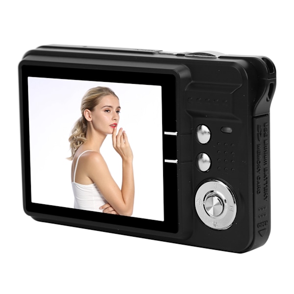 8x Zoom Kort Digitalt Kamera 5 MP 2.7in LCD-skjerm Maksimal Støtte 32GB Minnekort Innebygd Mikrofon (svart)
