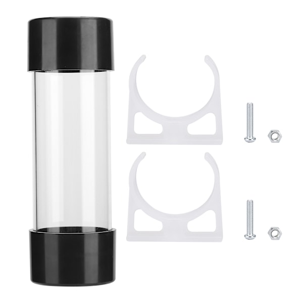 Transparent Cylindrisk Dator Vattenkylning Vattentank 150MM med G1 / 4 Gänga