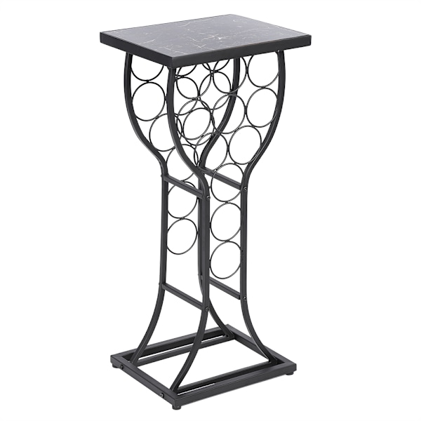 Møbelmetal med marmorfinish bordplade med vinopbevaringsorganisator rackholder display