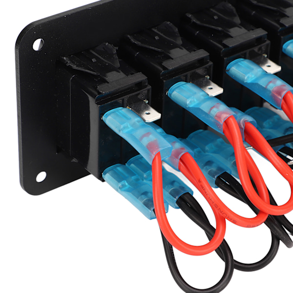 5-vägs vippströmbrytarpanel 12V–24V Dubbel USB-laddare LED-spänningsdisplay På Av-brytare för lastbil husbil yacht