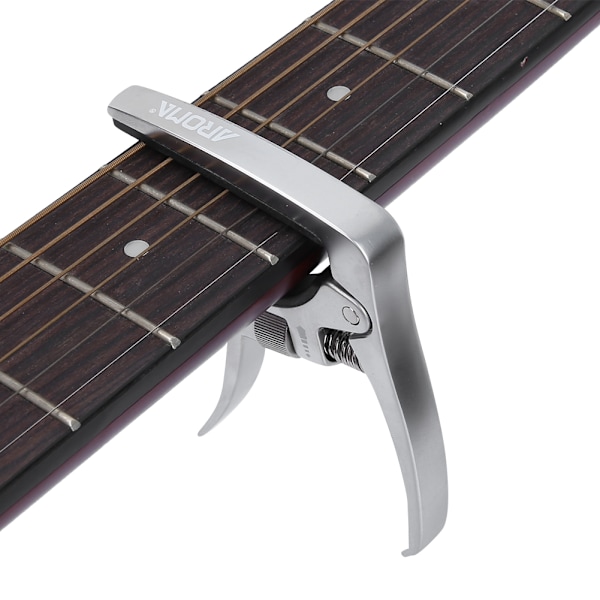 Metal Justerbar Klemme Nøgle Akustisk Guitar Capo Til Tonejustering