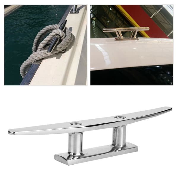 Rustfri stålbase Pullert Speilpolert Båttilbehør Base Pullert Marine Tau Base (8 tommer)